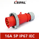 16A 5P IP67 Iec-Phasen-Inverter-Stecker und Platte angebrachter Sockel