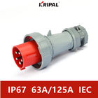 Dreiphasen-63A 125A 380V industrieller Stecker und Sockel IP67 Iec-Standard
