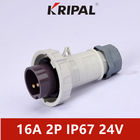 Industrieller Niederspannungs-Stempel des einphasig-IP67 24V 16A weiß