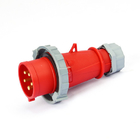 Roter industrieller ineinandergegriffener Stecker 16A 5 Pole der Schaltbuchse-IP67 feuchtigkeitsfest